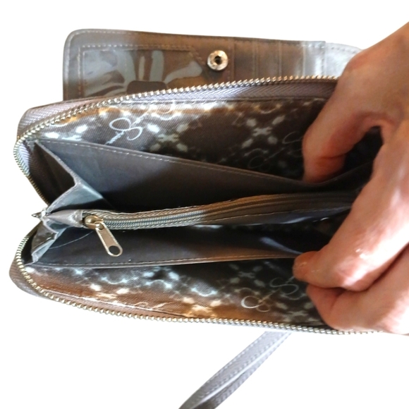 NEW Jessica Simpson Purple and Snakeskin Leather Wallets Wristlets - Picture 6 of 13